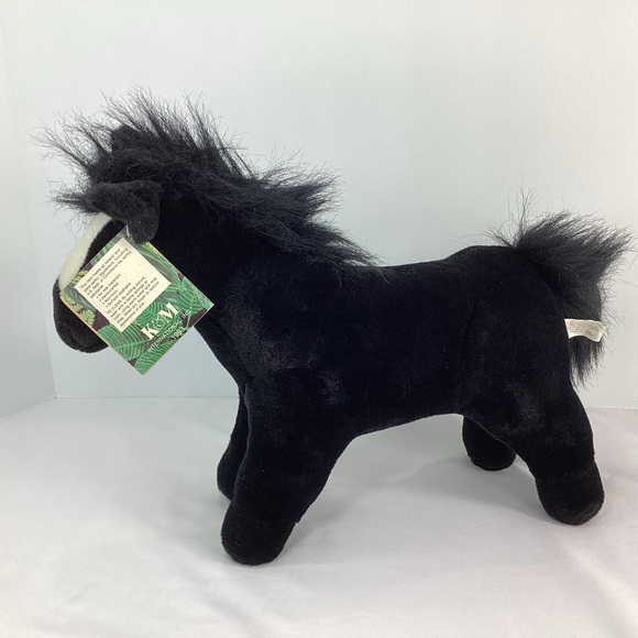 K&M International Conservation Counts Plush Horse Pony Black Vintage 1993 Farm - Picture 4 of 12
